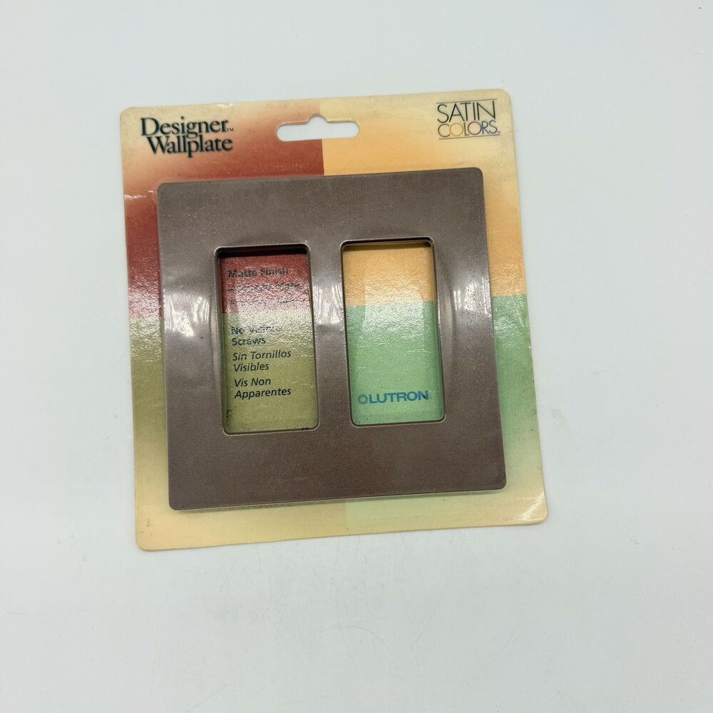 Lutron SC-2-SI Claro Satin Colors 2 Gang Screwless Wallplate Sienna New